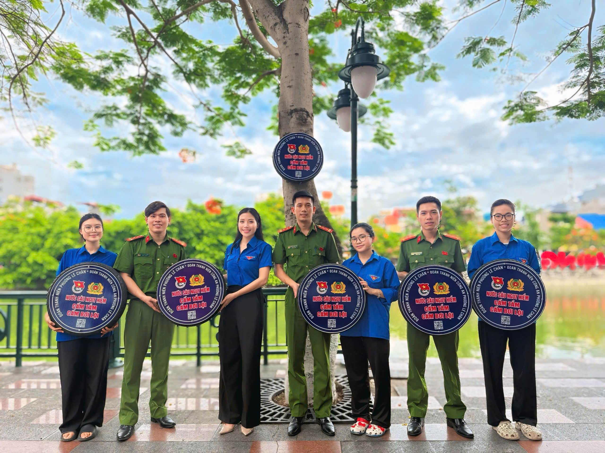 Công an phường Lê Chân triển khai mô hình “Lá chắn Lê Chân” phòng ngừa tai nạn đuối nước mùa hè